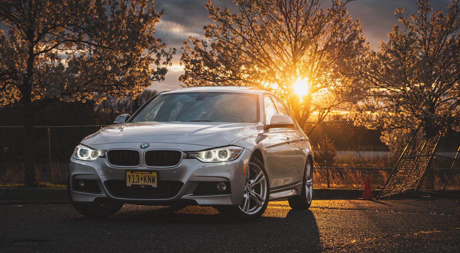 BMW 335i sunset